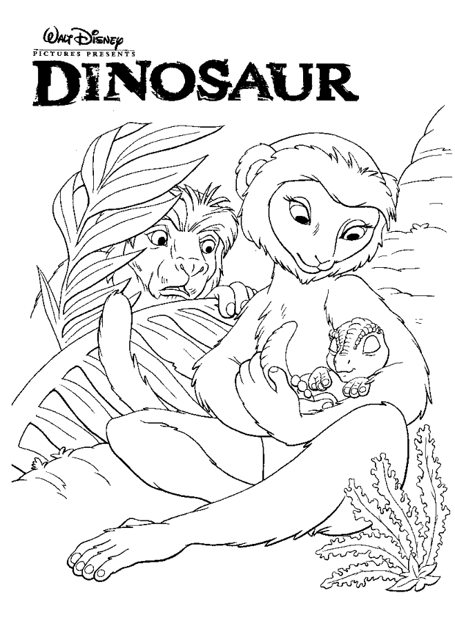 Plansa de colorat cu Dinozauri 176 86